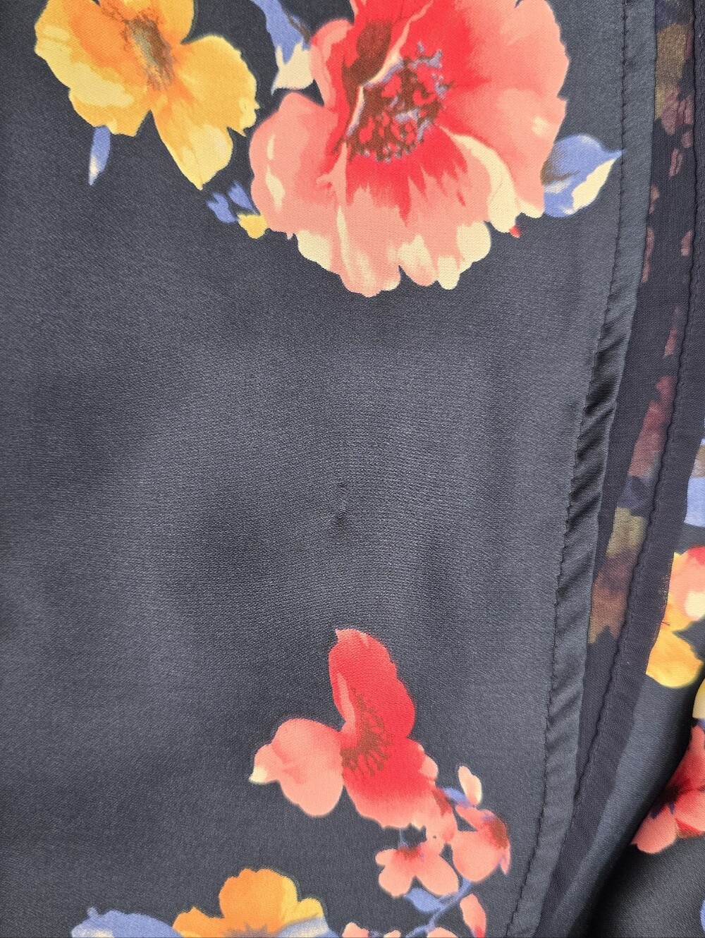 Lulus Mini Slip Floral Dress Navy Blue M - Picture 3 of 6